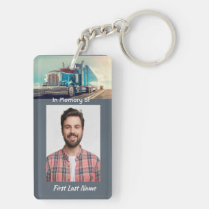Herdenkingsfoto Aandenken Semi Truck Tractor Aanha Sleutelhanger