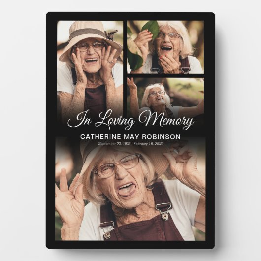 Herdenkingsfoto-collage Fotoplaat (voorkant)