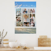 Herdenkingsfoto-collage rouwkaart poster (Keuken)