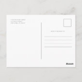 Herdenkingsfoto eenvoudig minimalistisch modern briefkaart (Achterkant)