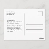 Herdenkingsfoto Eenvoudige Herdenking Funeral Briefkaart (Achterkant)