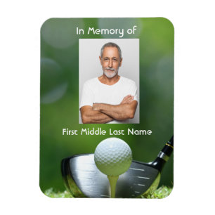 Herdenkingsfoto Golfer Golfbaan Golfen Magneet