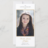 Herdenkingsfoto groen gebed kaart (Voorkant)