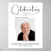 Herdenkingsfoto-herdenkingsfeest van het leven poster (Voorkant)