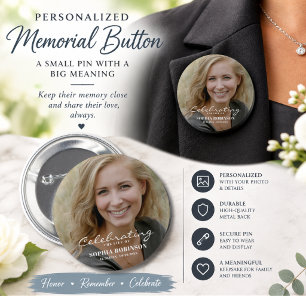Herdenkingsfoto-herinnering Ronde Button 5,7 Cm