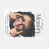Herdenkingsfoto 'In Loving Memory' Fleece Deken (Voorkant (Horizontaal))