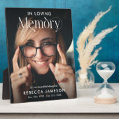 Herdenkingsfoto 'In Loving Memory' Fotoplaat (Zijkant)
