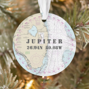 Herdenkingsfoto Nautische 2-zijdige Jupiter FL Ornament