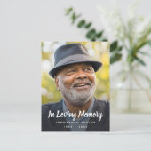 Herdenkingsfoto rouwbetuiging briefkaart (Staand voorkant)