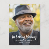 Herdenkingsfoto rouwbetuiging briefkaart (Voorkant)