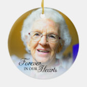 Herdenkingsfoto voor altijd in ons hart Grootmoede Keramisch Ornament (Achterkant)