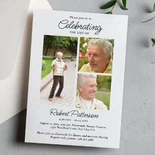 Herdenkingsfoto's, Eenvoudige Witte Herdenking Kaart