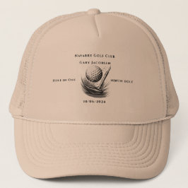 Herdenkingsgat in één golfer trucker pet