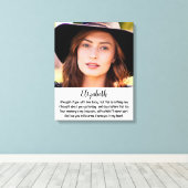 Herdenkingsgedicht Keepsake Memorial Foto Canvas Afdruk (Insitu (Houten vloer))