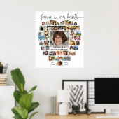 Herdenkingshart Vorm 40 Foto Collage Script Poster (Thuiskantoor)
