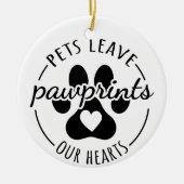 Herdenkingshond Sieraad  Keramisch Ornament (Voorkant)