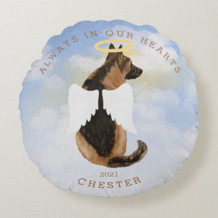 herdenkingshond trekt foto rond kussen