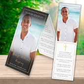 Herdenkingskaart 2 Foto's Vouwgebedskaarten Visitekaartjes