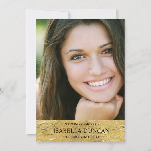 Herdenkingskaart | Goud | In liefdevolle herinneri (Voorkant)