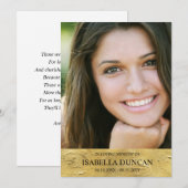 Herdenkingskaart | Goud | In liefdevolle herinneri (Voorkant / Achterkant)