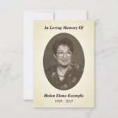 herdenkingskaart kaart (Voorkant)