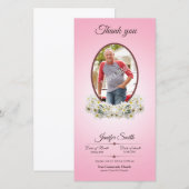 Herdenkingskaart met dankbetuiging en foto bedankkaart (Voorkant / Achterkant)