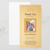 Herdenkingskaart met foto en dankwoord bedankkaart (Voorkant / Achterkant)