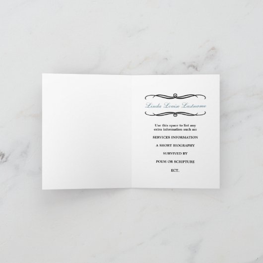 herdenkingskaart: silhouscreen vogels aankondiging (Binnen)