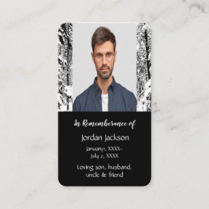 Herdenkingskaart voor herinneringen  Mannetjeshert Visitekaartje