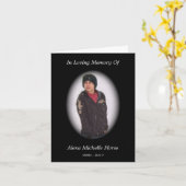 herdenkingskaart (zwart) kaart (Gele Bloem)