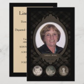 herdenkingskaarten foto overlijdensberichten (Voorkant / Achterkant)