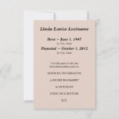 herdenkingskaarten : nacht van het silhouscreen kaart (Achterkant)