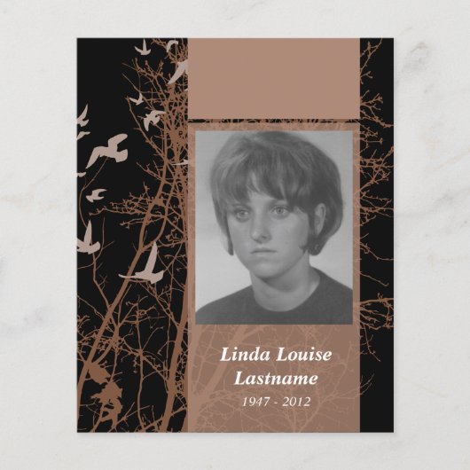 herdenkingskaarten, silhouscrevogels (Voorkant)