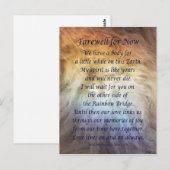 Herdenkingskaartjes voor huisdieren verdriet Rainb Briefkaart (Voorkant / Achterkant)