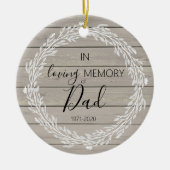 Herdenkingskerst voor altijd in ons hart vader keramisch ornament (Voorkant)
