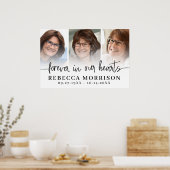 Herdenkingsmonument 3 foto's Script Voor altijd in Poster (Keuken)