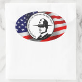 HERDENKINGSMONUMENT VAN DE POLITIE OVALE STICKER (Tas)