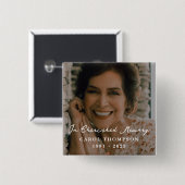 Herdenkingsmonument Vierkante Button 5,1 Cm (Voorkant /achterkant)