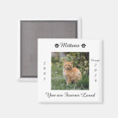 Herdenkingsmonument voor de kat magneet (Voorkant / Achterkant)