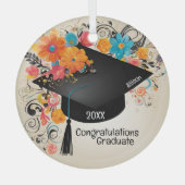 herdenkingsmonument voor het afstuderen glas ornament (Voorkant)