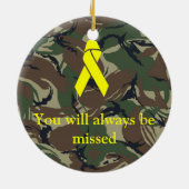 herdenkingsornamenten voor kerst keramisch ornament (Achterkant)