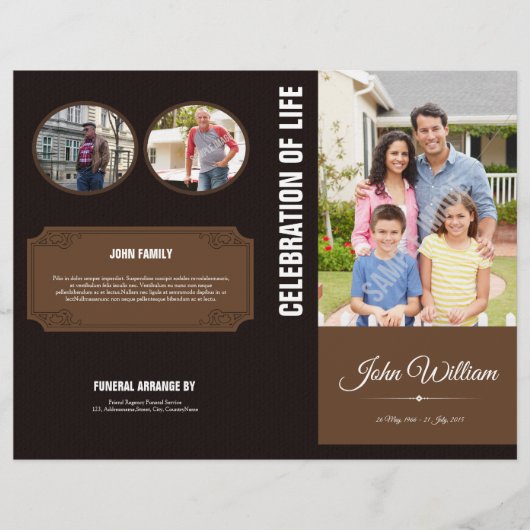 Herdenkingsprogramma Sjabloon (Voorkant)