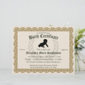 Herdenkingssouvenir Voetafdruk Geboortecertificaat (Staand voorkant)