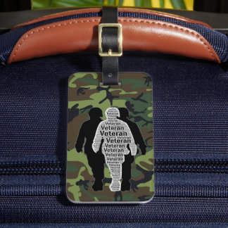 Herdenkingsteken voor veteranen bagagelabel
