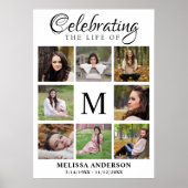 Herdenkingsviering Levensviering Herinneringscolla Poster (Voorkant)