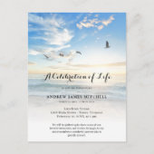 Herdenkingsviering op het strand briefkaart (Voorkant)