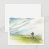 Herder en schaap Alle gelegenheden Opmerking Kaart (Voorkant / Achterkant)