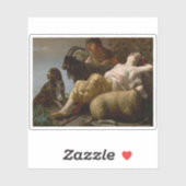 Herder en slapende herderin sticker (Vel)