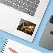 Herder en slapende herderin sticker (Laptop met iPhone)