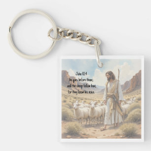 Herder gaat voor hen Bijbel Schrift Sleutelhanger